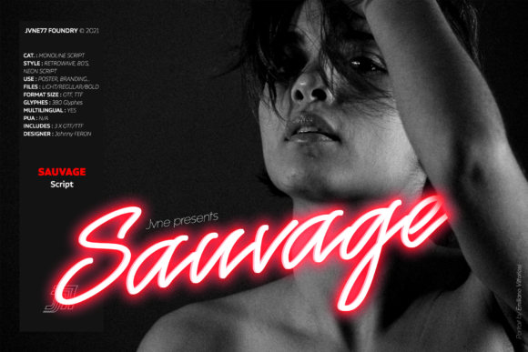Enhance Your Brand with Sauvage Neon Script Font