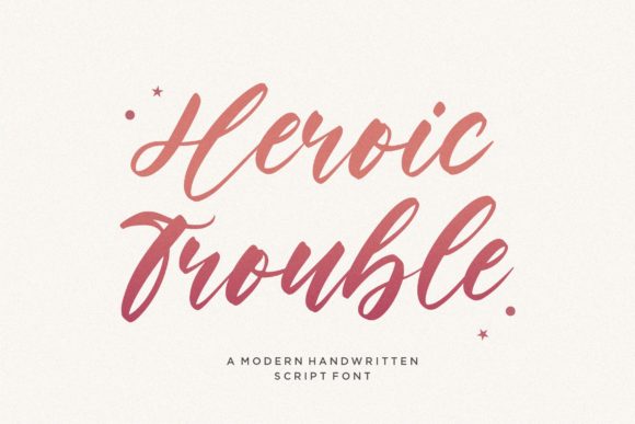 Enhance Your Web Design with Heroic Trouble Script Font