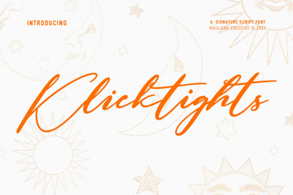 Klicktights Script: A Charming and Elegant Typeface for Web Design