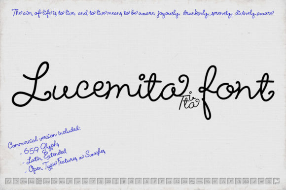 Lucemita Script: A Handwritten Font for Editorial Charm
