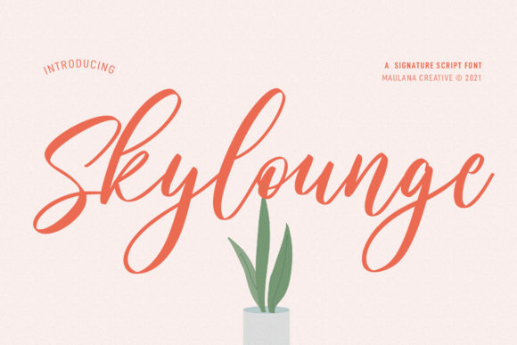 Skylounge Signature Script: A Font for Creative Makers